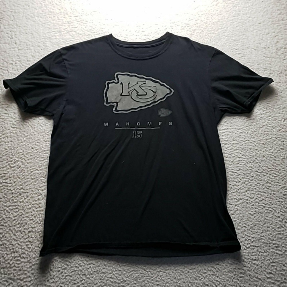 Kansas City Chiefs Shirt Mens XL Black NFL Football Mahomes 15 Graphic Fanatics